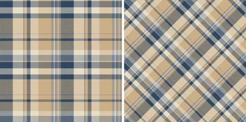 Texture textile check of vector background plaid with a fabric tartan pattern seamless. Set in warm colors. Garment industry trends.