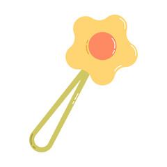 Baby rattle for newborn. Flat vector illustration isolated on white background