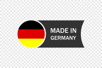 Made in Germany. Collection vector illustration. Labels, stickers, pointer, badge, symbol and page curl with German flag icon.