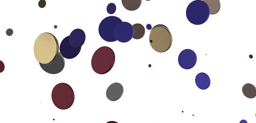 Cascading Splendor: Striking 3D Illustration Showcasing a Dazzling gold Confetti Display