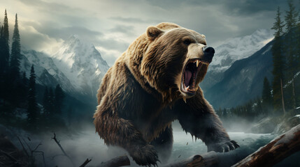 Grizzly Bear - obrazy, fototapety, plakaty