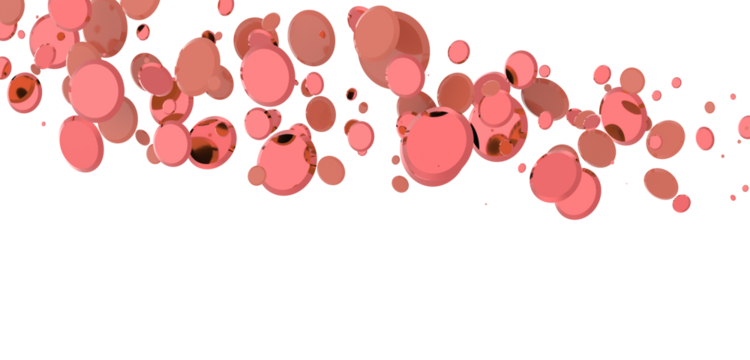 3d confetti png. red confetti falls from the sky.