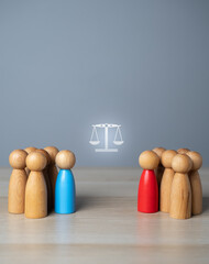 The two opposing groups resolve the dispute through the courts. Conflict resolution through a...