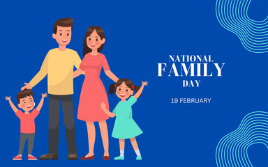 BLUE NATIONAL FAMILY DAY TEMPLATE DESIGN 