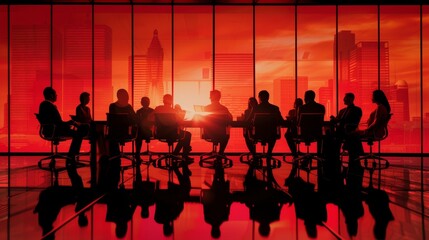 Fototapeta premium Futuristic Technology Investment Discussion