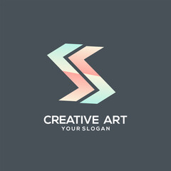 Letter logo colorful gradient design