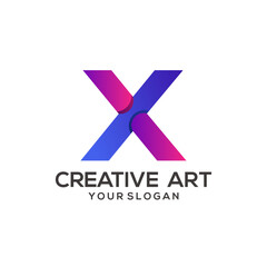  letter logo colorful purple gradient design