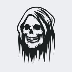 Ghost Face Vector, Silhouette Vector Illustration
