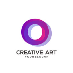  letter logo colorful purple gradient design