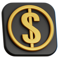 Obraz premium Dollar Sign 3D Illustration