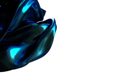 Wave of Tranquility: Abstract 3D Blue Wave Illustration for Serene Designs