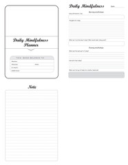 Editable Daily Mindfulness Journal Planner Kdp Interior printable template Design.