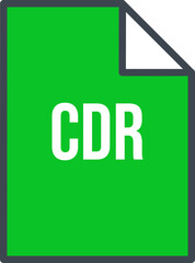 CDR File Icon fill Crisp corners
