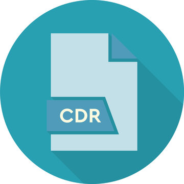 CDR File format icon space in shapes and circular shape outside