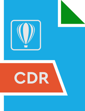 CDR File format icon shape