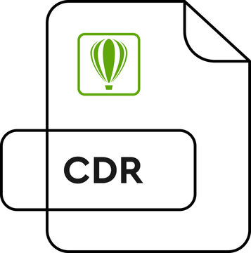 CDR File Extension icon purple and yellow outline color