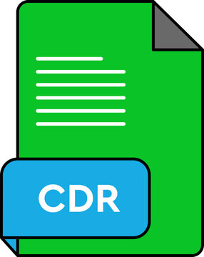 CDR File Extension  icon Curious Blue and Malachite Crisp Corners
