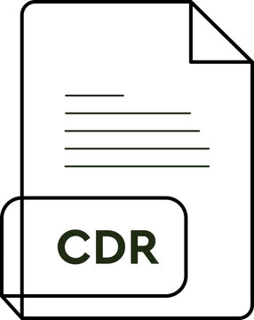 CDR File Extension  icon Crisp Corners  thick outline