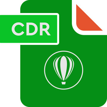 CDR File format icon rounded shapes and spacing