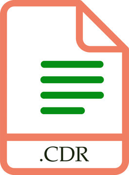 CDR  File Minimal icon with symbol
