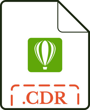 CDR  File Icon Curious Blue rounded  outline