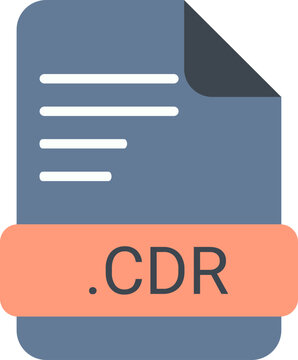 CDR  File extension Icon with symbol