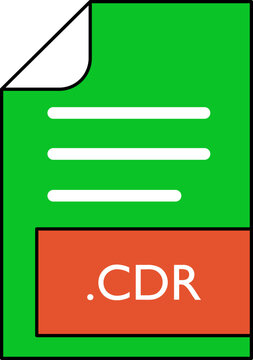 CDR  File format Icon outline and fill