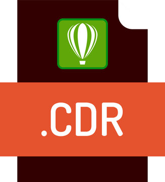 CDR  File Icon Fill Crisp corners with doted lines