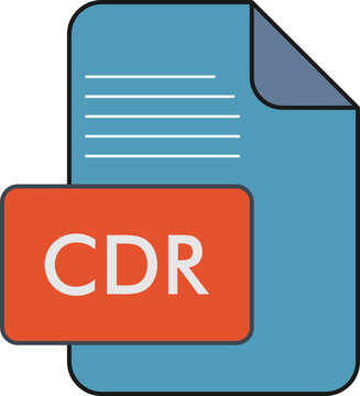 CDR  File extension Icon Fill and Outline
