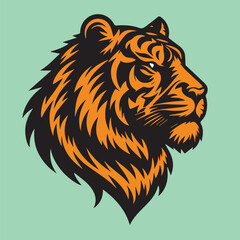 Brave Tiger Face Vintage Design
