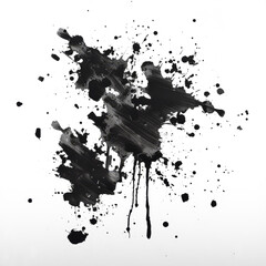 featuring grunge-style inkblots, creating an abstract .
