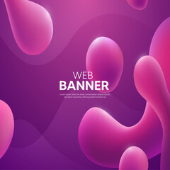 Pink liquid web banner