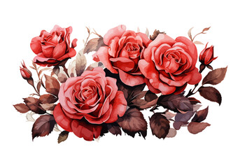 Bouquet of red roses | Wedding Rose Bundle | Vector Rose Bouquet