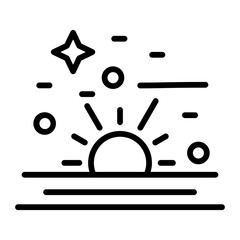 Sunset line icon