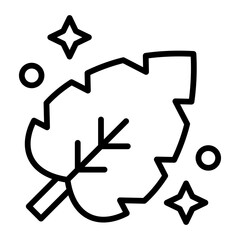 Leaf line icon
