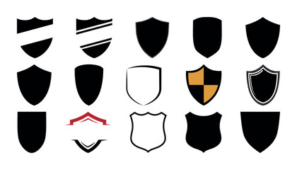 Shield icons set - obrazy, fototapety, plakaty