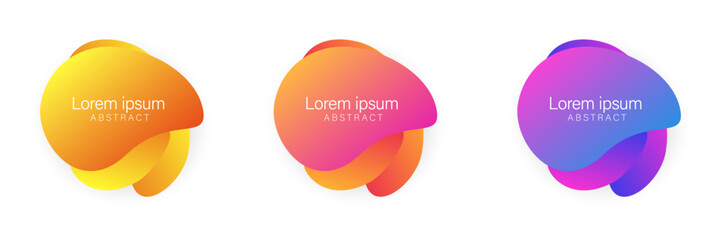 Set of vector, set label, Liquid banner