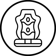 Racing Car Seat Icon Style