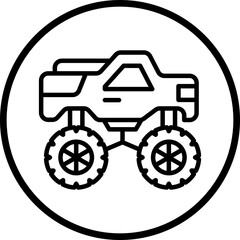 Race Truck Icon Style