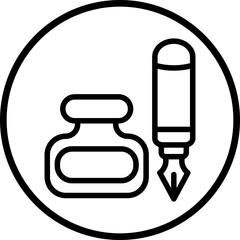 Pen And Ink Icon Style