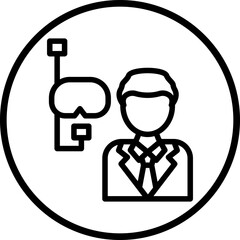 Diving Instructor Icon Style