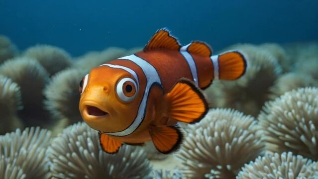 A goldfish in aquarium