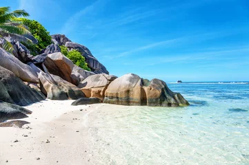 Rideaux tamisants Anse Source D'Agent, île de La Digue, Seychelles Source d'Argent Beach, Island La Digue, Republic of Seychelles, Africa.