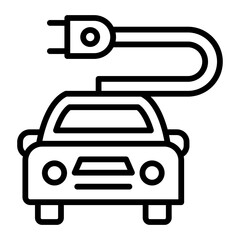 Electric Car line icon