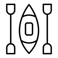 Kayak line icon