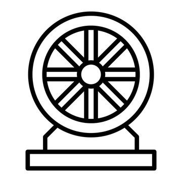 recommend clip art: Wheel line icon