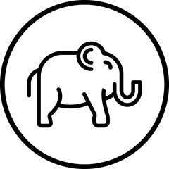 Circus Elephant Icon Style