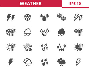 Weather Icons -Forecast, Rain, Raining, Cloud