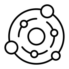 Solar System line icon