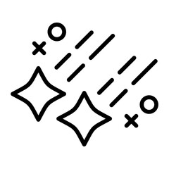 Shooting Stars line icon